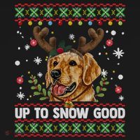 Golden Retriever Dog Reindeer Christmas Gift Ugly Sweater Gift Women's Hoodie thumb 2