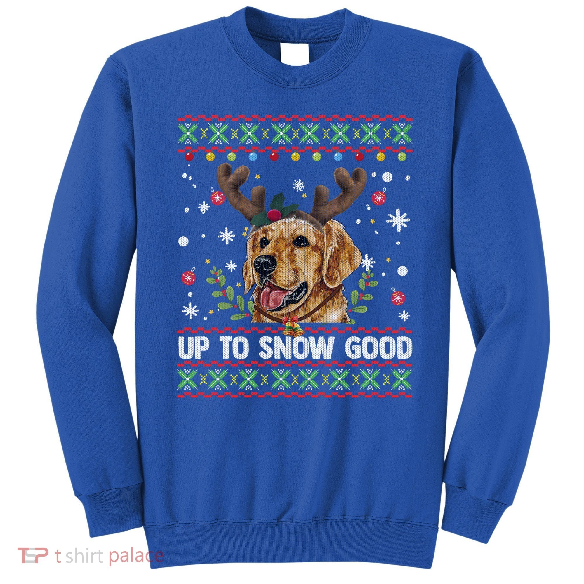 Golden Retriever Dog Reindeer Christmas Gift Ugly Sweater Gift Sweatshirt