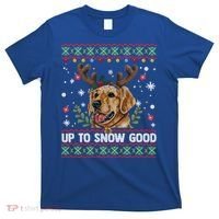 Golden Retriever Dog Reindeer Christmas Gift Ugly Sweater Gift T-Shirt thumb 0