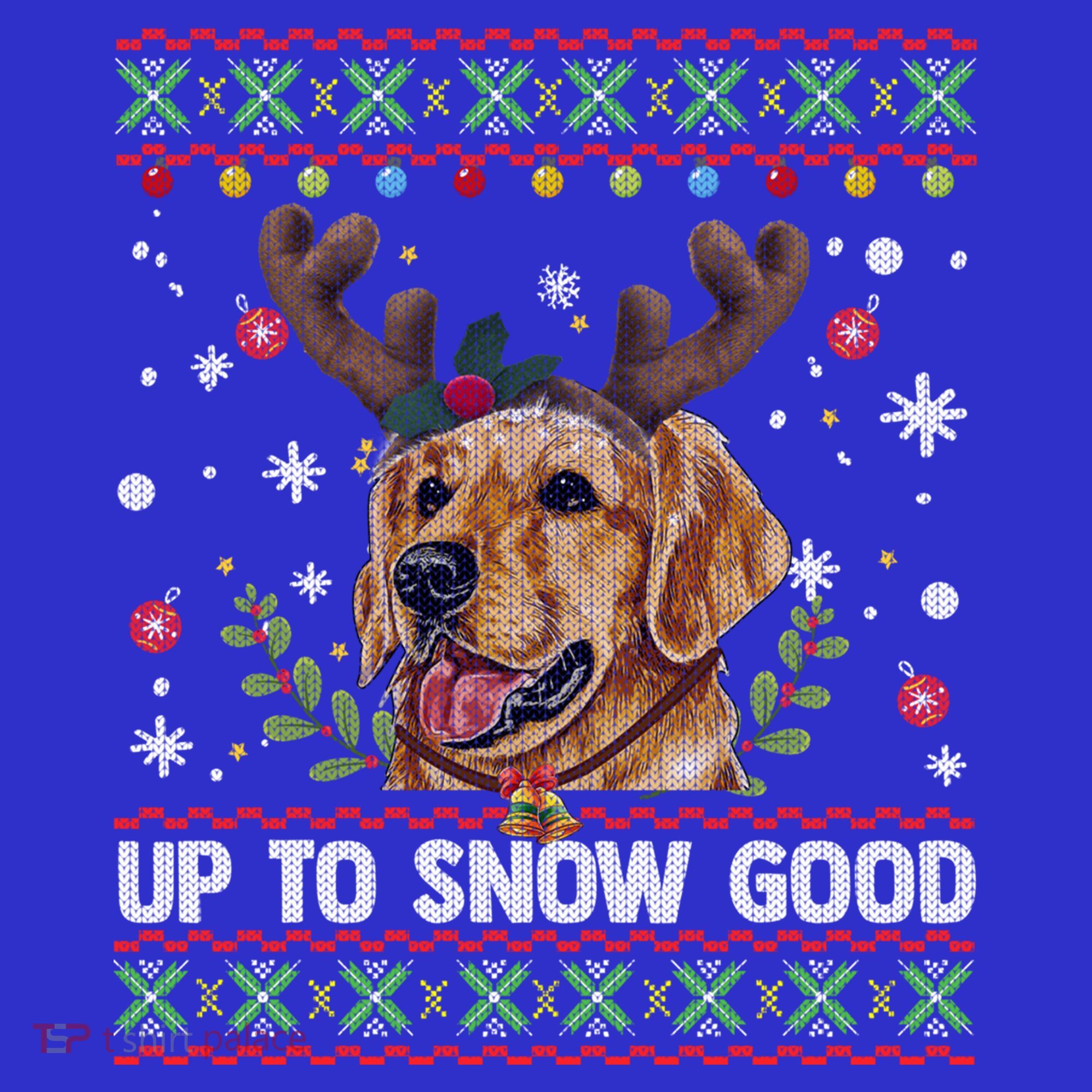 Golden Retriever Dog Reindeer Christmas Gift Ugly Sweater Gift Women's Tank Top