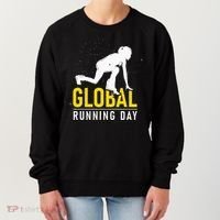 Global Running Day Gift For Runner Workout & Run Friends Women's Sweatshirt thumb 0