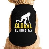 Global Running Day Gift For Runner Workout & Run Friends Doggie Tank thumb 0