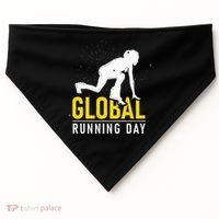 Global Running Day Gift For Runner Workout & Run Friends USA-Made Doggie Bandana thumb 0