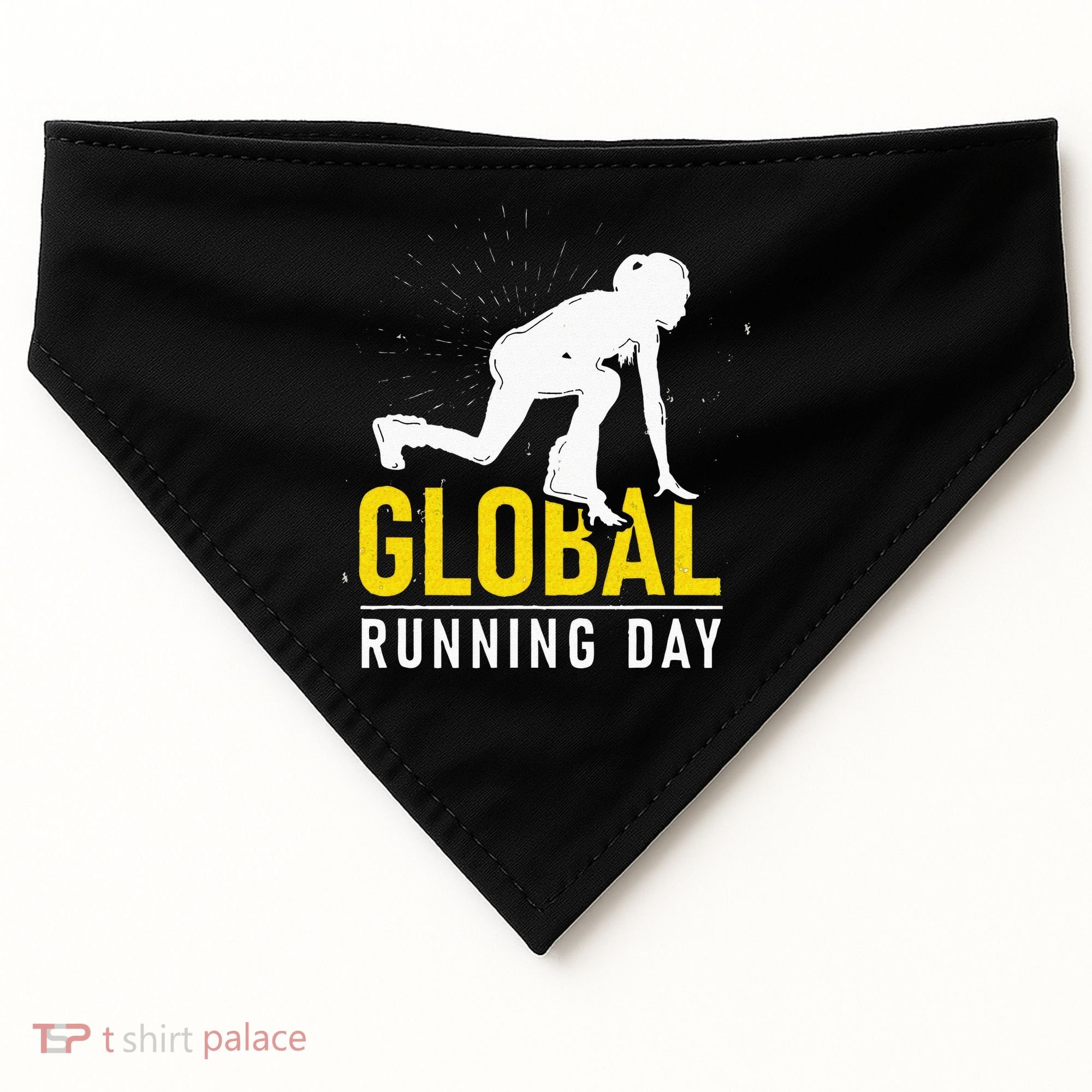 Global Running Day Gift For Runner Workout & Run Friends USA-Made Doggie Bandana