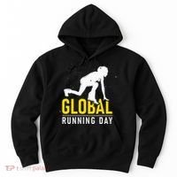 Global Running Day Gift For Runner Workout & Run Friends Hoodie thumb 0