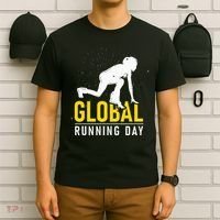 Global Running Day Gift For Runner Workout & Run Friends T-Shirt thumb 6