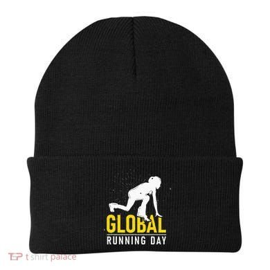 Global Running Day Gift For Runner Workout & Run Friends Beanie
