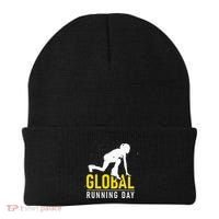 Global Running Day Gift For Runner Workout & Run Friends Beanie thumb 0
