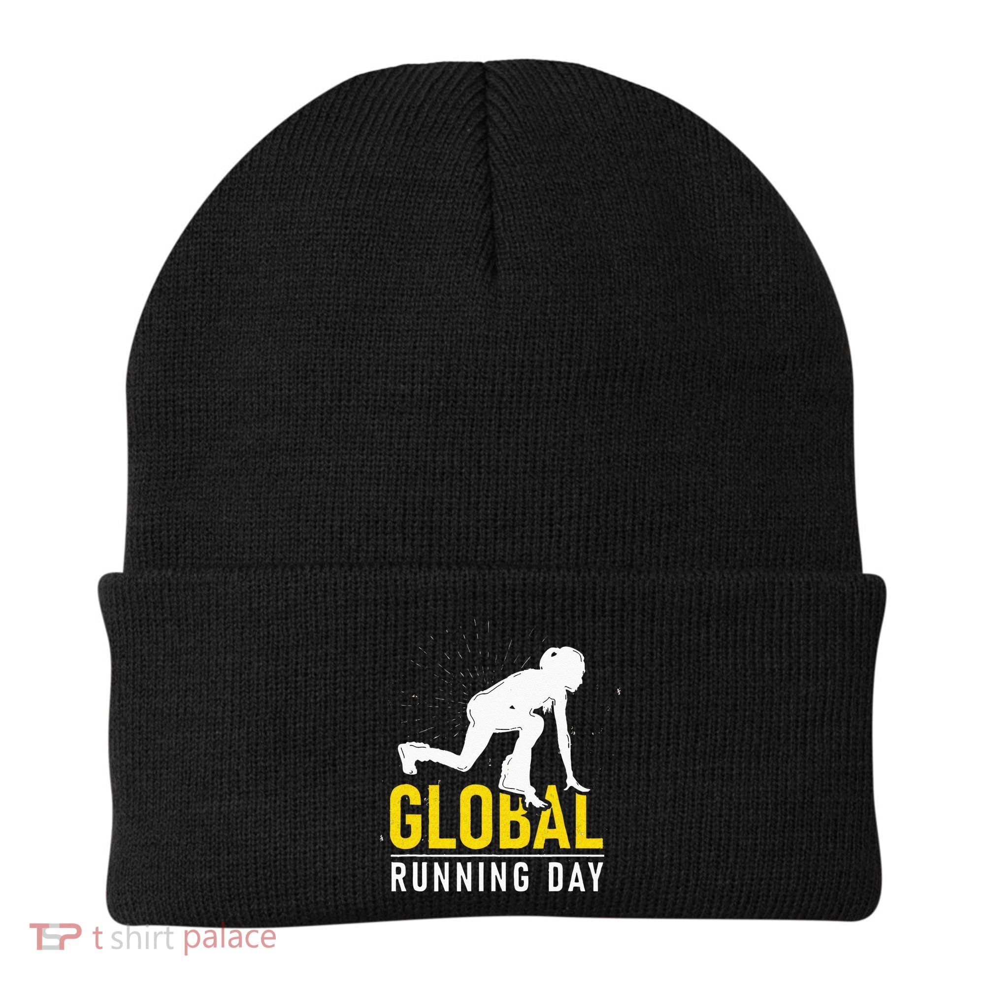Global Running Day Gift For Runner Workout & Run Friends Beanie