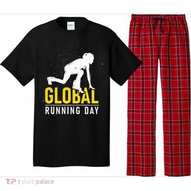 Global Running Day Gift For Runner Workout & Run Friends Pajama Set