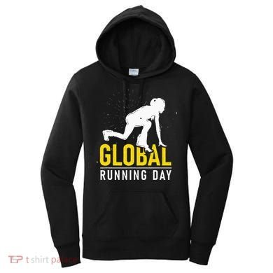 Global Running Day Gift For Runner Workout & Run Friends Women's Hoodie