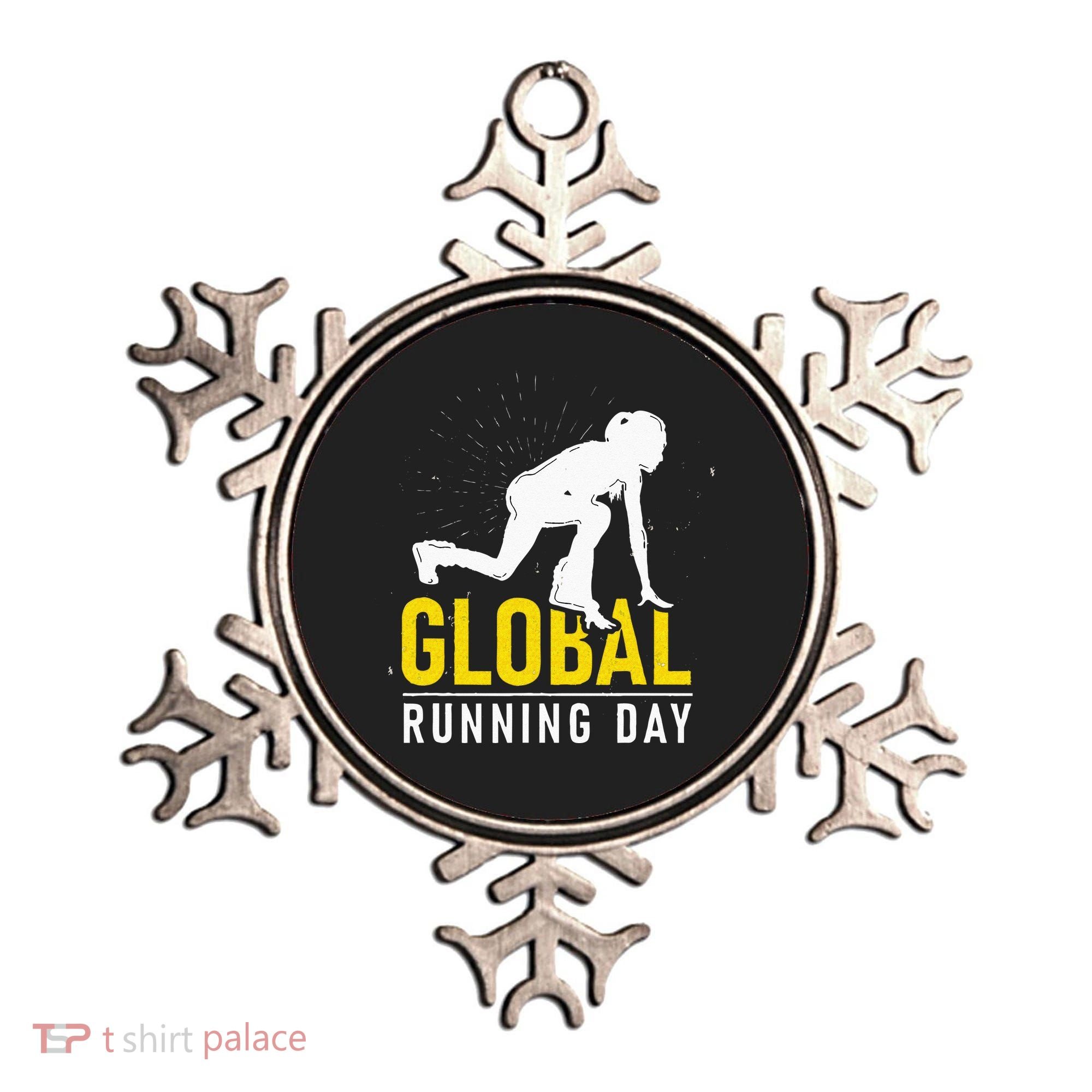 Global Running Day Gift For Runner Workout & Run Friends Ornament