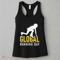 Global Running Day Gift For Runner Workout & Run Friends Women's Tank Top thumb 3
