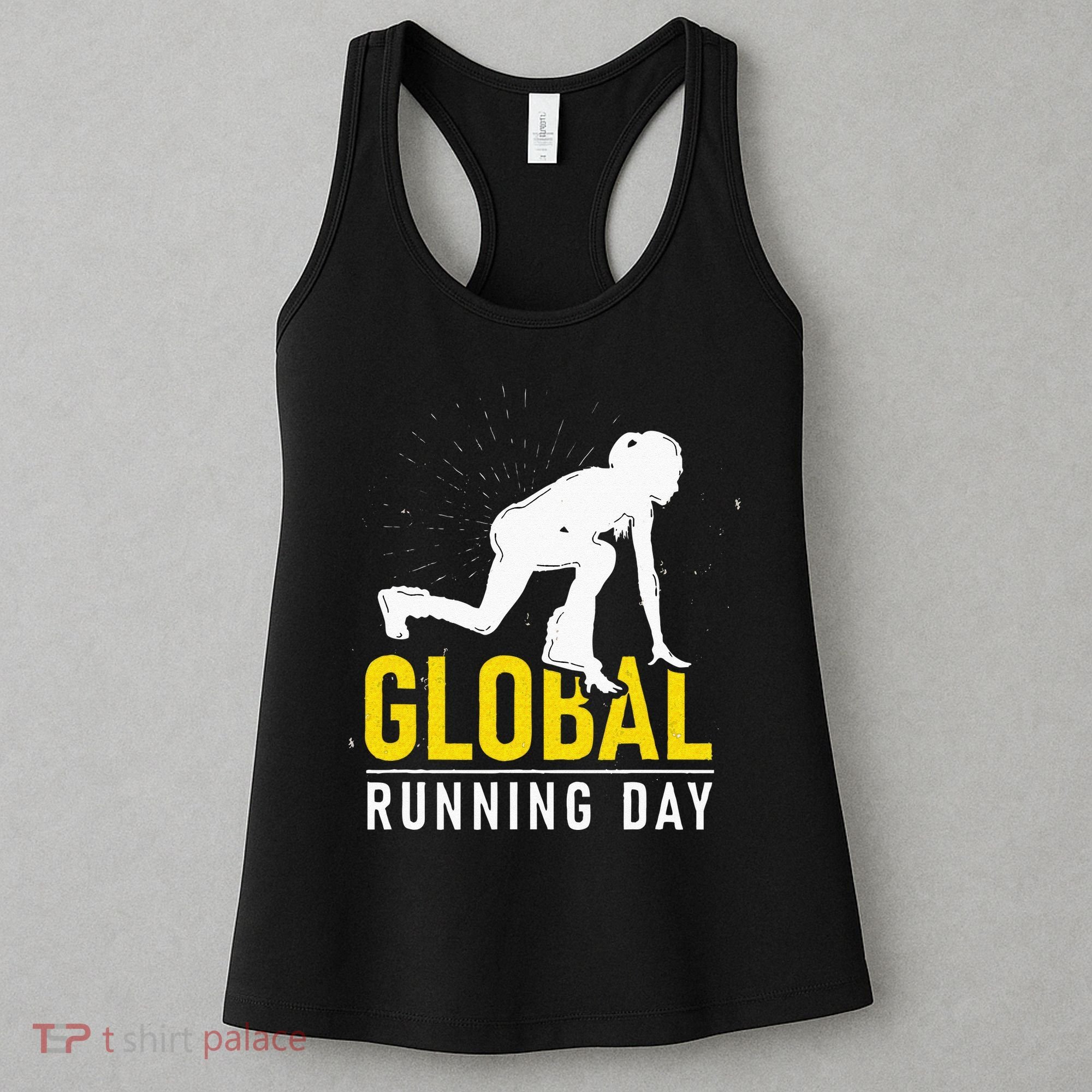 Global Running Day Gift For Runner Workout & Run Friends Women's Tank Top