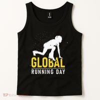 Global Running Day Gift For Runner Workout & Run Friends Tank Top thumb 2