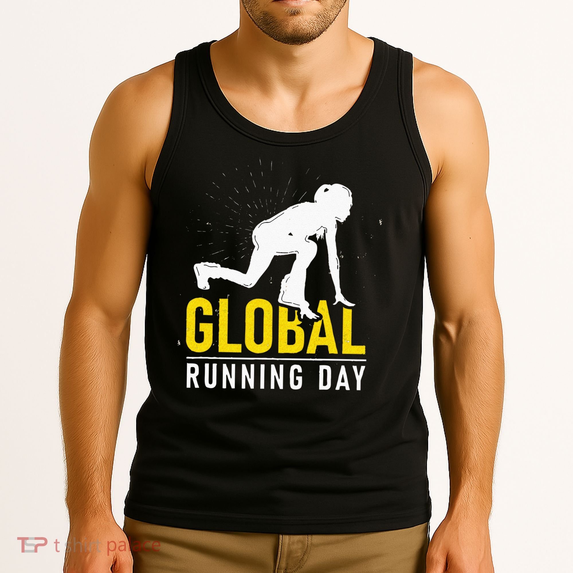 Global Running Day Gift For Runner Workout & Run Friends Tank Top