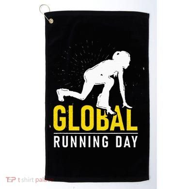 Global Running Day Gift For Runner Workout & Run Friends Golf Towel