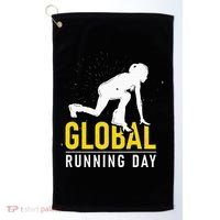 Global Running Day Gift For Runner Workout & Run Friends Golf Towel thumb 0
