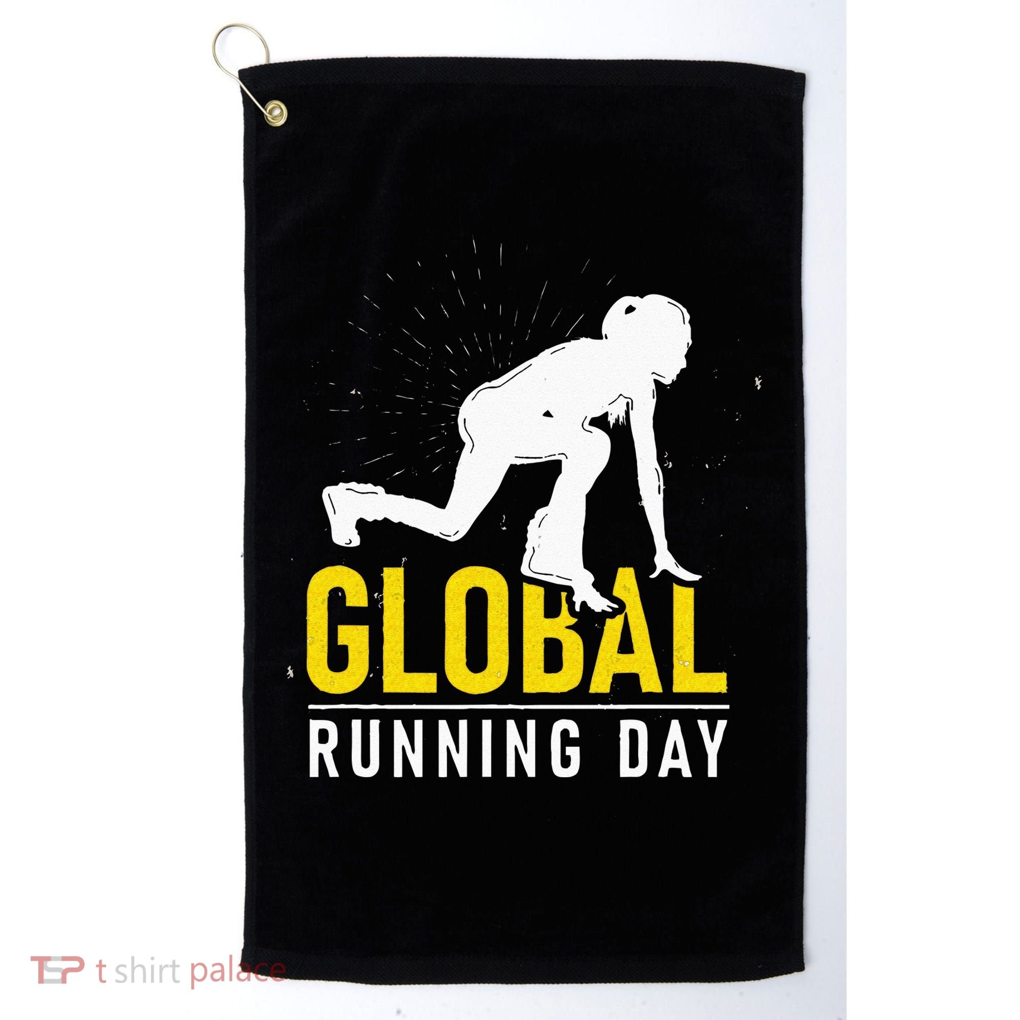 Global Running Day Gift For Runner Workout & Run Friends Golf Towel