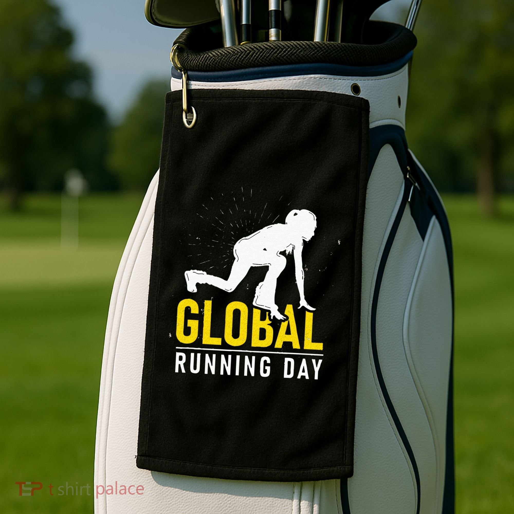 Global Running Day Gift For Runner Workout & Run Friends Golf Towel