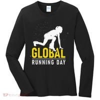 Global Running Day Gift For Runner Workout & Run Friends Women's Long Sleeve Shirt thumb 0