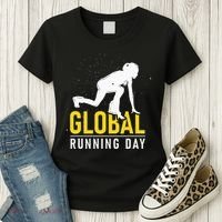 Global Running Day Gift For Runner Workout & Run Friends Women's T-Shirt thumb 3