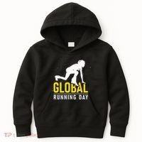 Global Running Day Gift For Runner Workout & Run Friends Kids Hoodie thumb 0
