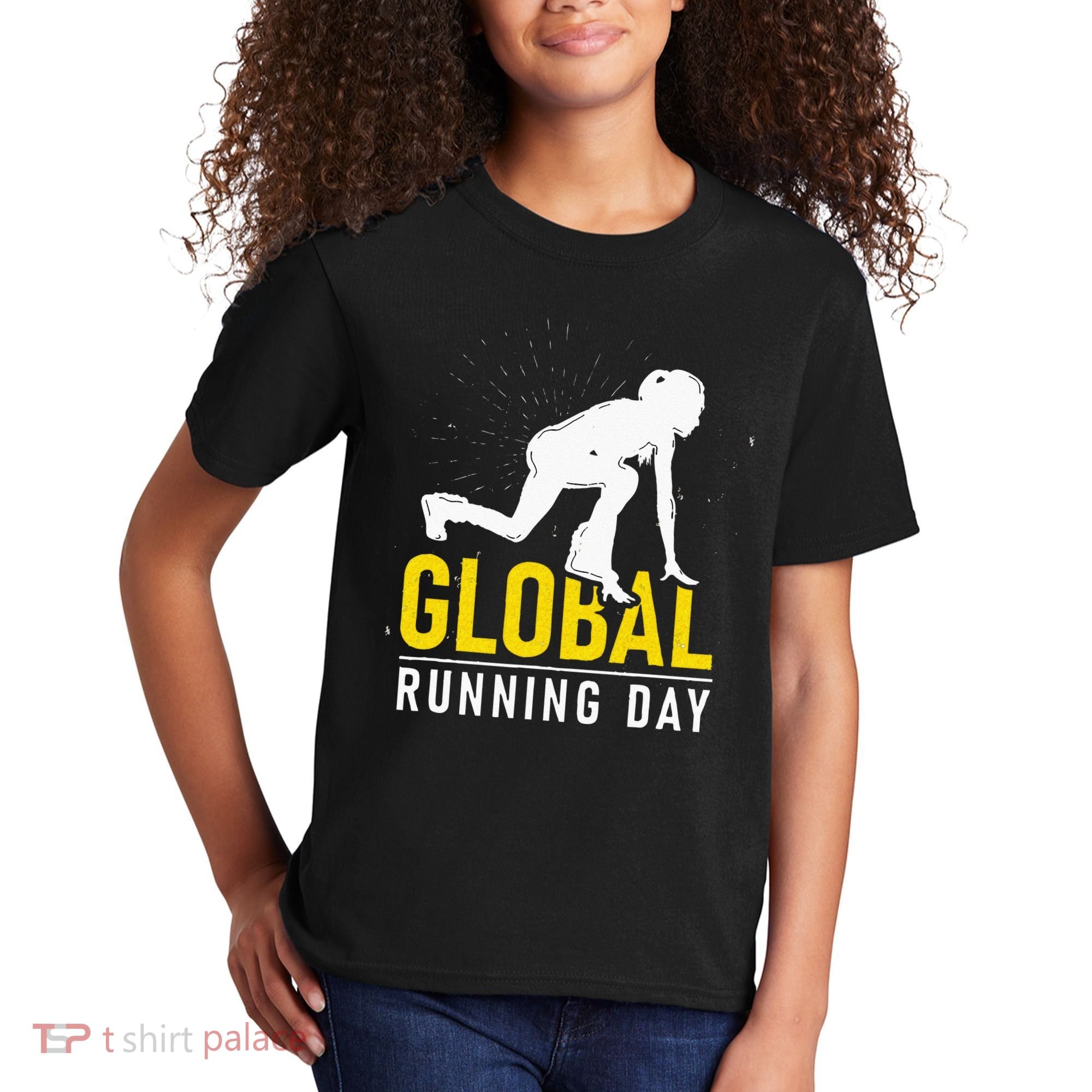 Global Running Day Gift For Runner Workout & Run Friends Kids T-Shirt