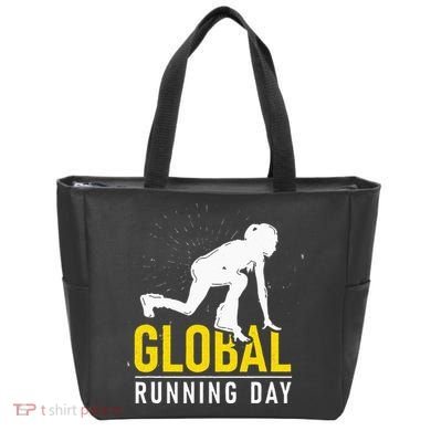 Global Running Day Gift For Runner Workout & Run Friends Tote Bag