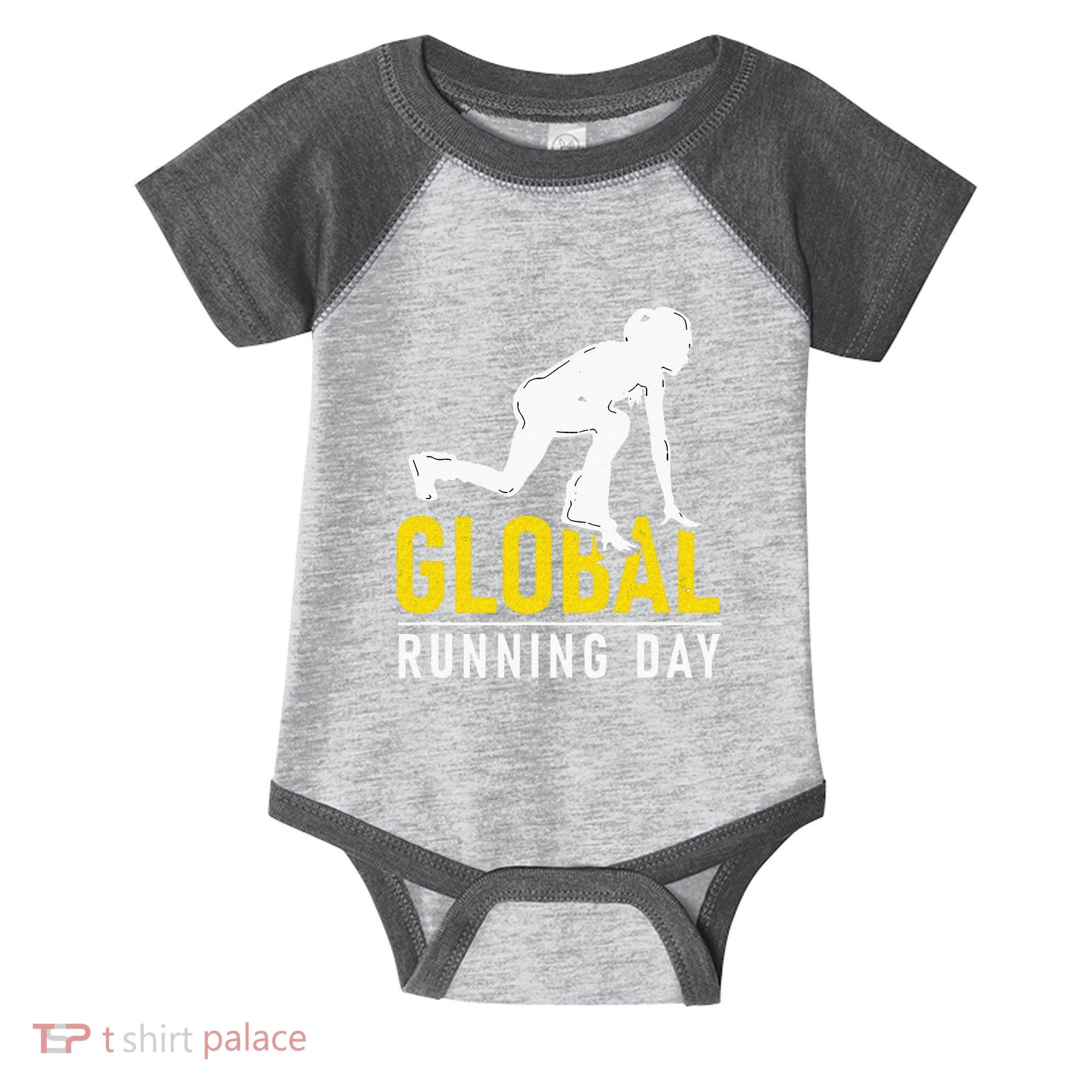 Global Running Day Gift For Runner Workout & Run Friends Infant Baby Jersey Bodysuit