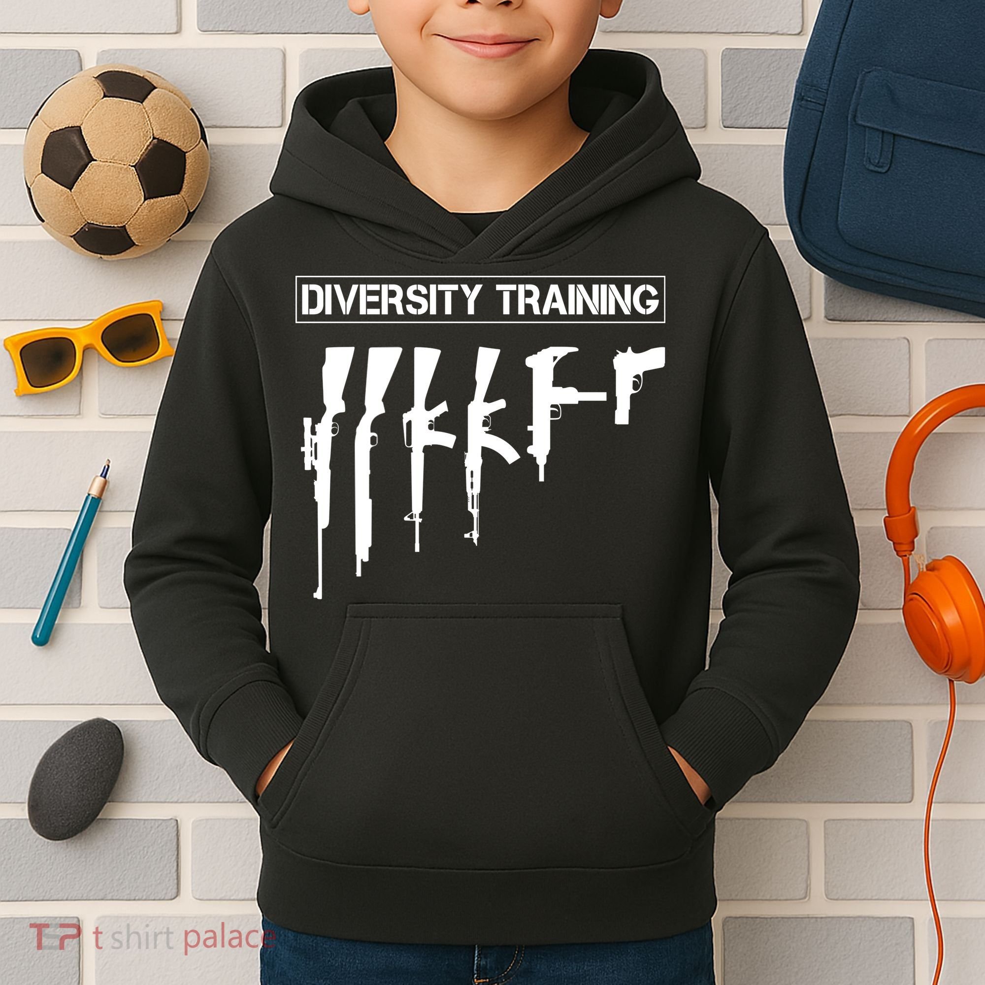 Guns Rifles Diversity Training Kids Hoodie