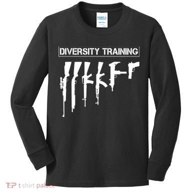 Guns Rifles Diversity Training Kids Long Sleeve Shirt