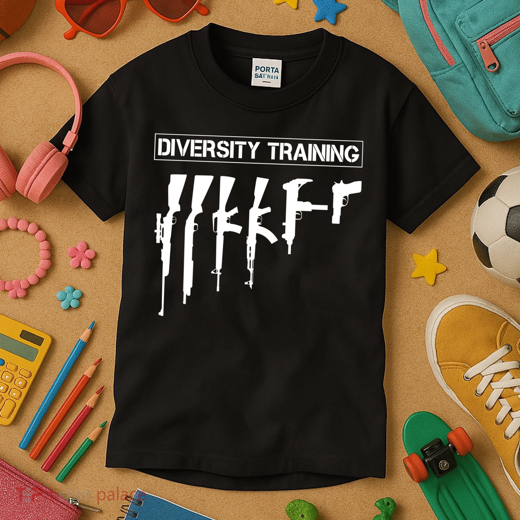 Guns Rifles Diversity Training Kids T-Shirt