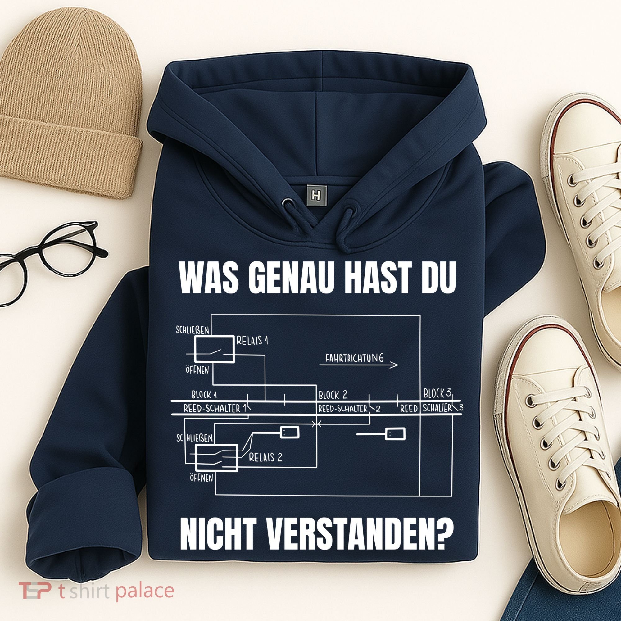 German Railway Diagram Hoodie