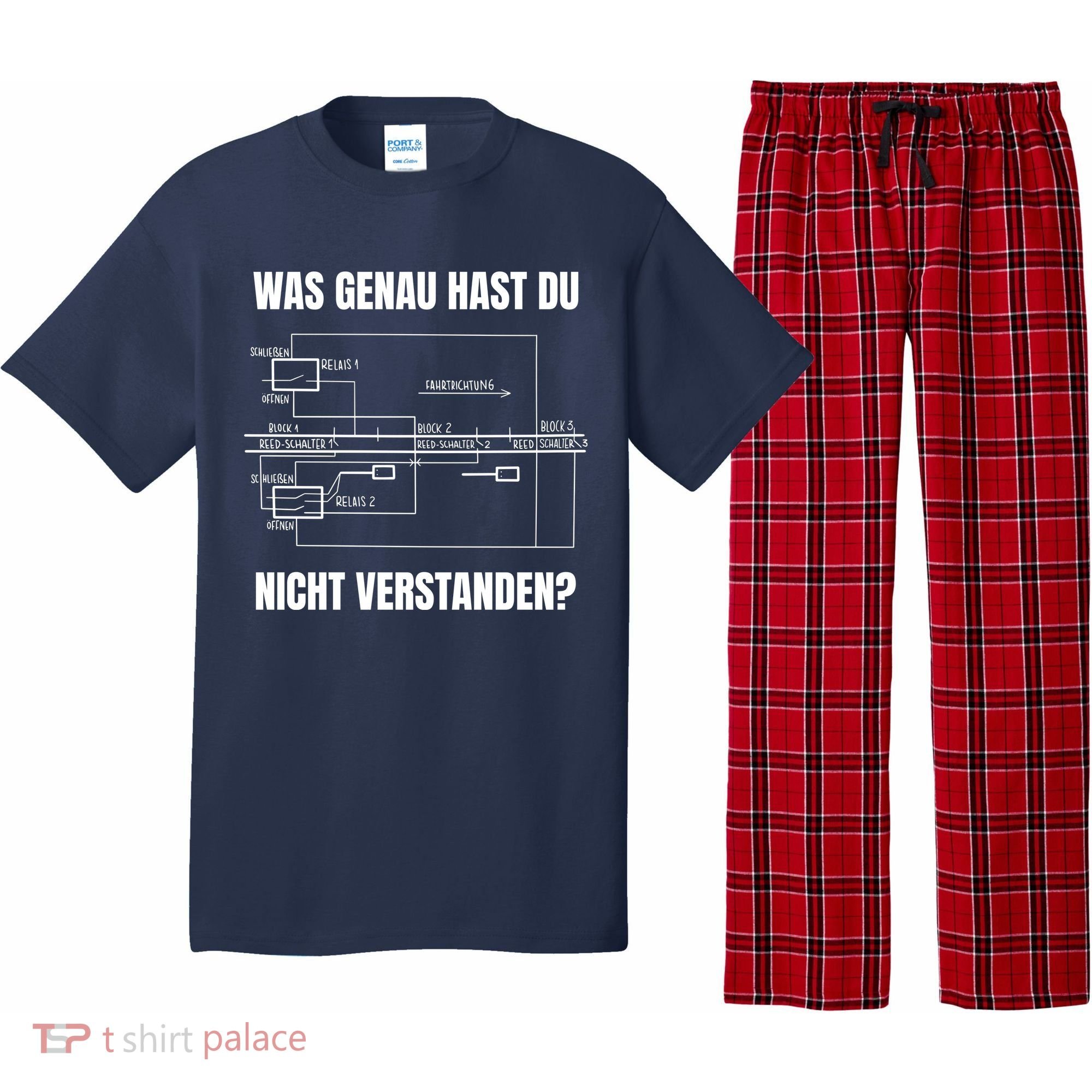 German Railway Diagram Pajama Set