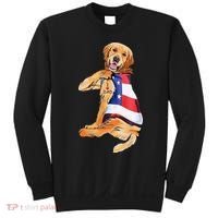 Golden Retriever Dog Tattoo I Love Dad Sweatshirt thumb 0