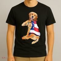 Golden Retriever Dog Tattoo I Love Dad T-Shirt thumb 3