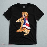 Golden Retriever Dog Tattoo I Love Dad T-Shirt thumb 5