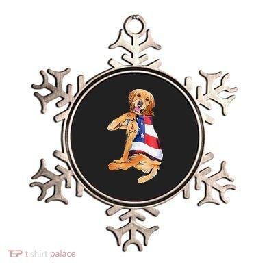 Golden Retriever Dog Tattoo I Love Dad Ornament