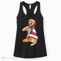 Golden Retriever Dog Tattoo I Love Dad Women's Tank Top thumb 0