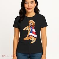 Golden Retriever Dog Tattoo I Love Dad Women's T-Shirt thumb 4