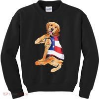 Golden Retriever Dog Tattoo I Love Dad Kids Sweatshirt thumb 0