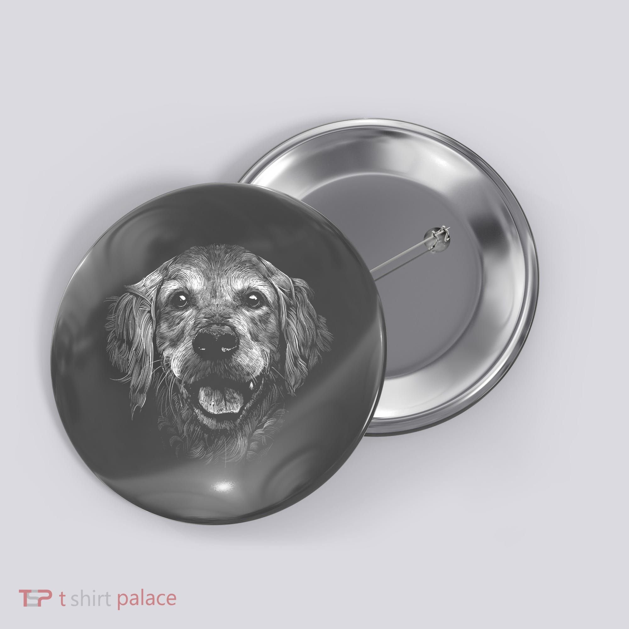 Golden Retriever Dog Button