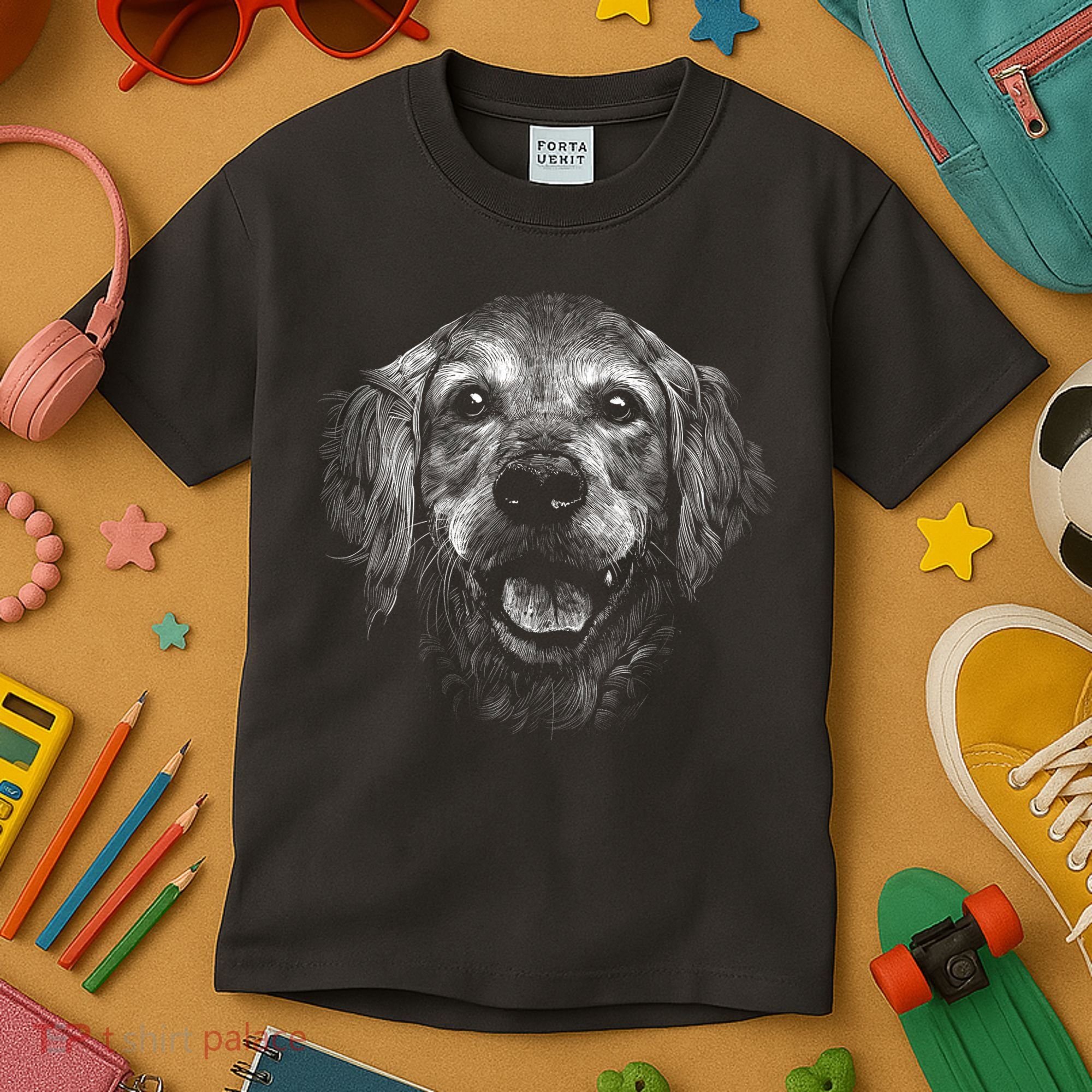 Golden Retriever Dog Kids T-Shirt