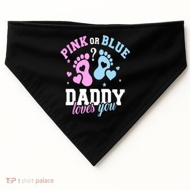 Gender Reveal Daddy Dad USA-Made Doggie Bandana