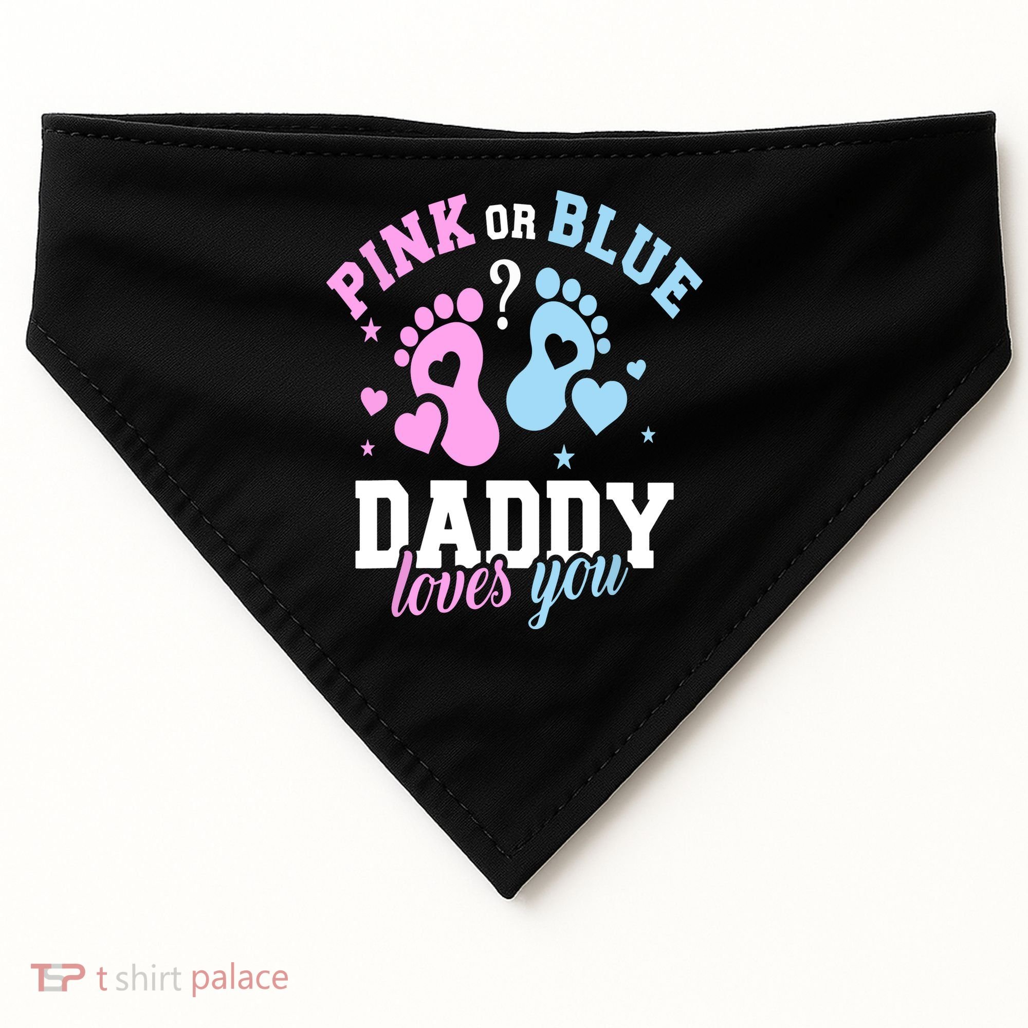Gender Reveal Daddy Dad USA-Made Doggie Bandana