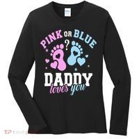 Gender Reveal Daddy Dad Women's Long Sleeve Shirt thumb 0