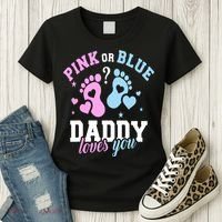 Gender Reveal Daddy Dad Women's T-Shirt thumb 3