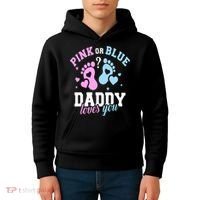 Gender Reveal Daddy Dad Kids Hoodie thumb 4