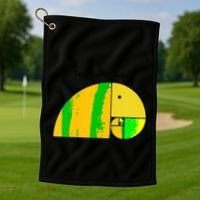 Golden Ratio Elephant Fibonacci Golf Towel thumb 1